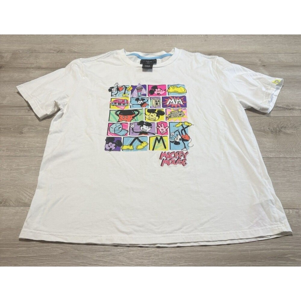 Disney Artist Series Rafael Faria White Short Sleeve T Shirt Mickey Comic Large
